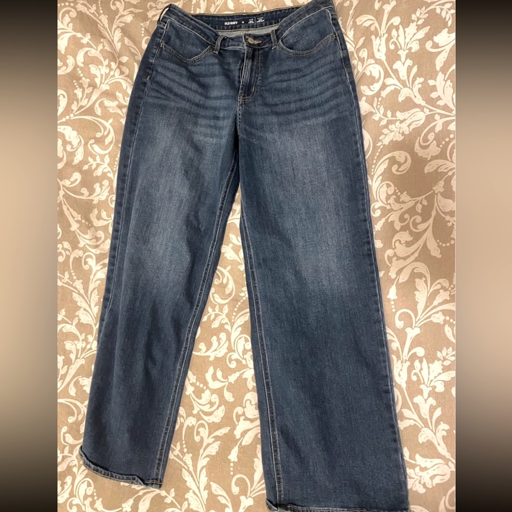 Old Navy High Rise Wide Leg Denim Blue Jeans (size 12,30)